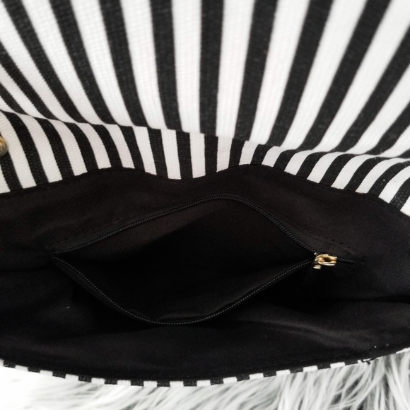 Last1🔒VERANDA Striped Bow Envelope Clutch Handbag - Picture 6 of 10